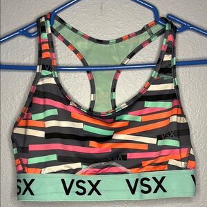 VSX Sport Multicolor Real Gray Victoria Secret Racerback Sports Bra Size M
